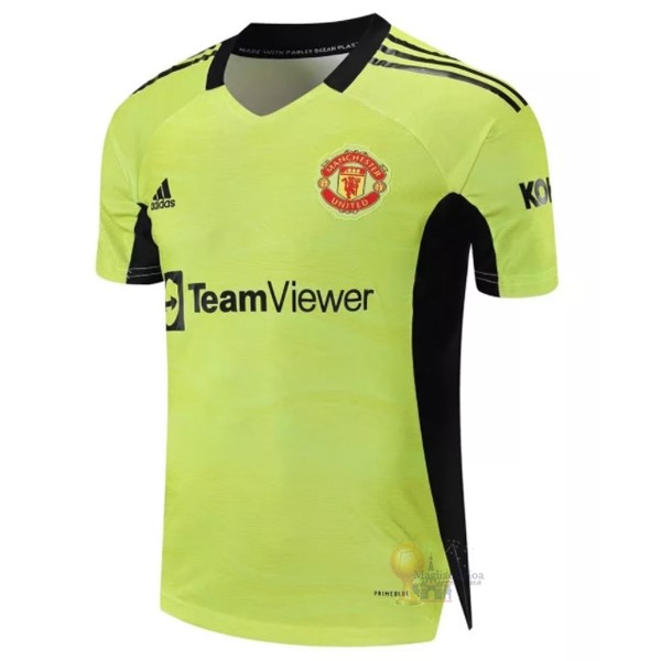 Calcio Maglie Home Maglia Portiere Manchester United 2021 2022 Verde