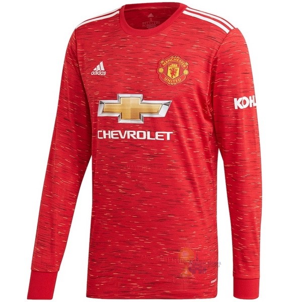 Calcio Maglie Home Manica lunga Manchester United 2020 2021 Rosso