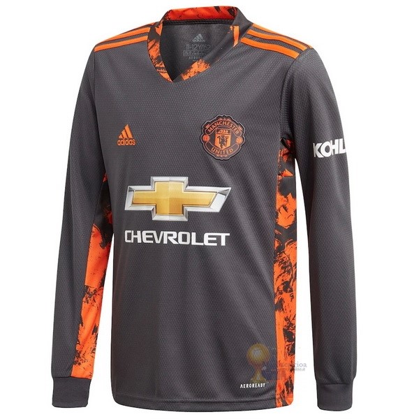 Calcio Maglie Home Manica lunga Portiere Manchester United 2020 2021 Grigio