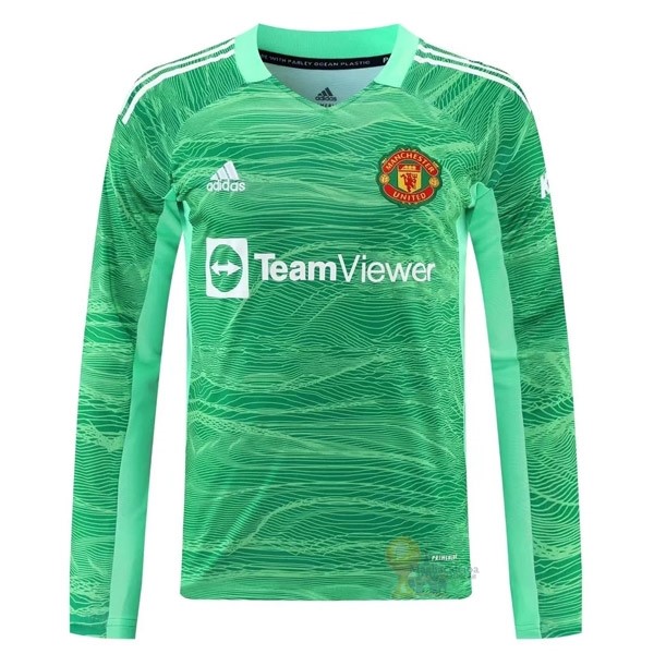 Calcio Maglie Maglia Manica lunga Portiere Manchester United 2021 2022 Verde