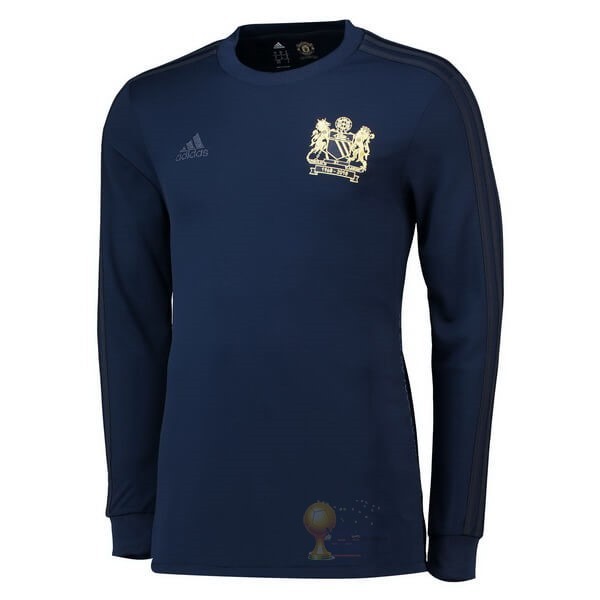 Calcio Maglie Manica lunga Manchester United Retro 1968 Blu