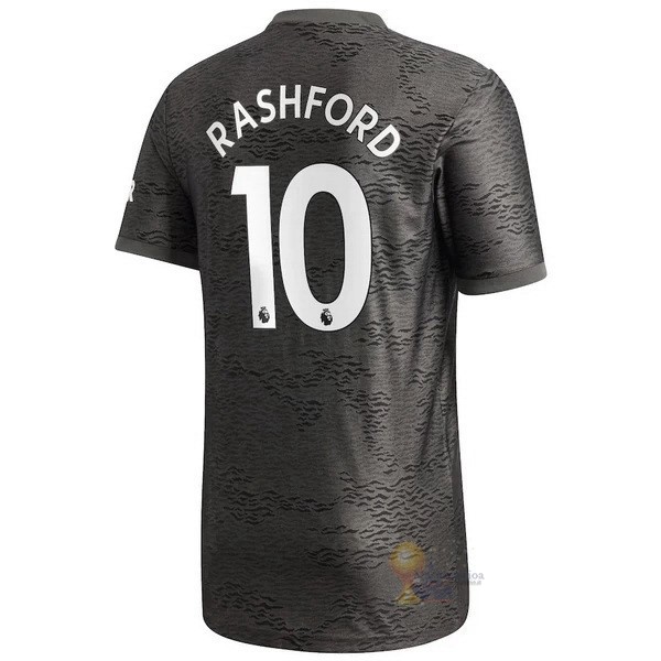 Calcio Maglie NO.10 Rashford Away Maglia Manchester United 2020 2021 Nero