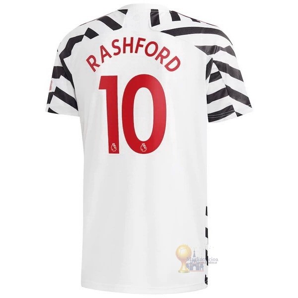 Calcio Maglie NO.10 Rashford Terza Maglia Manchester United 2020 2021 Bianco