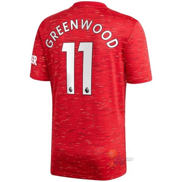 Calcio Maglie NO.11 Greenwood Home Maglia Manchester United 2020 2021 Rosso