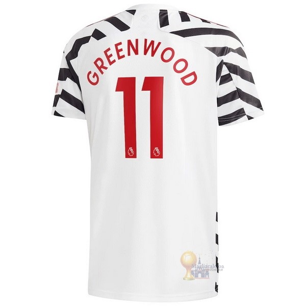 Calcio Maglie NO.11 Greenwood Terza Maglia Manchester United 2020 2021 Bianco