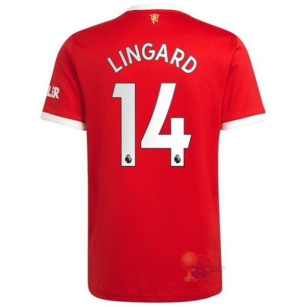 Calcio Maglie NO.14 Lingard Home Maglia Manchester United 2021 2022 Rosso