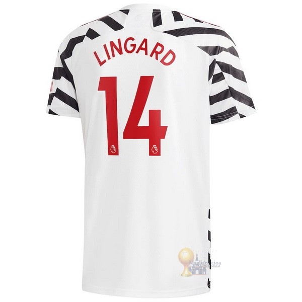 Calcio Maglie NO.14 Lingard Terza Maglia Manchester United 2020 2021 Bianco