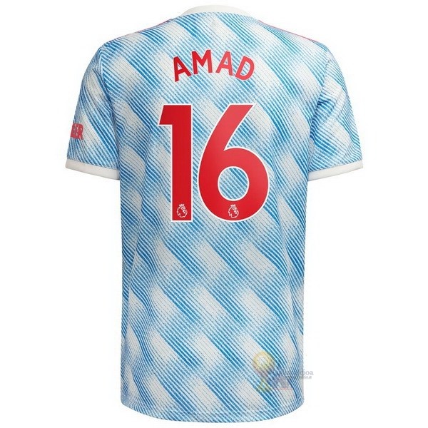 Calcio Maglie NO.16 Amad Away Maglia Manchester United 2021 2022 Blu