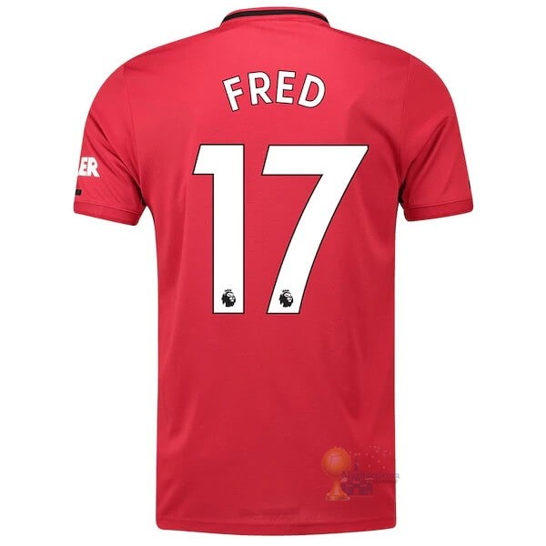 Calcio Maglie NO.17 Fred Home Maglia Manchester United 2019 2020 Rosso