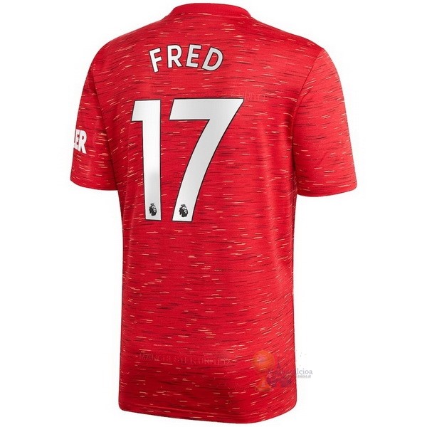 Calcio Maglie NO.17 Fred Home Maglia Manchester United 2020 2021 Rosso