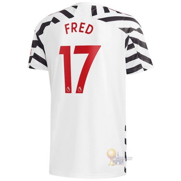 Calcio Maglie NO.17 Fred Terza Maglia Manchester United 2020 2021 Bianco