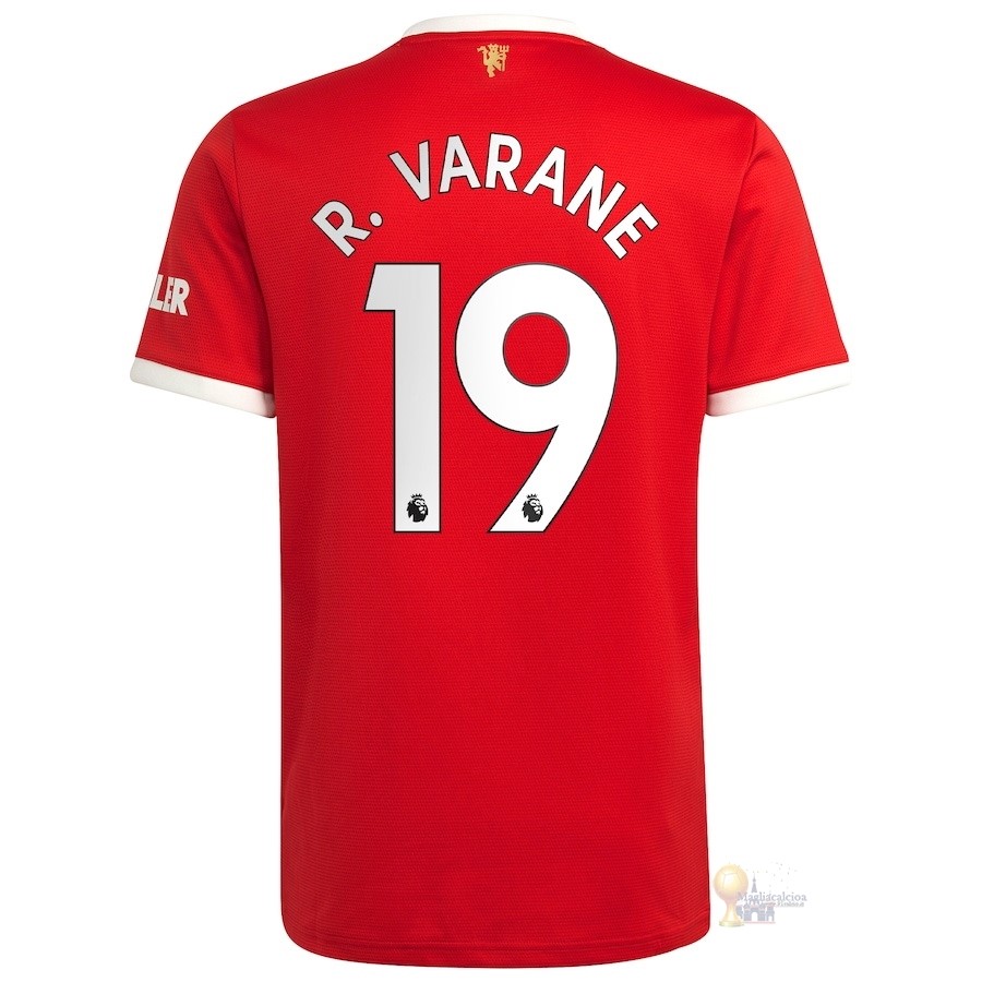 Calcio Maglie NO.19 R. Varane Home Maglia Manchester United 2021 2022 Rosso