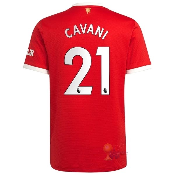 Calcio Maglie NO.21 Cavani Home Maglia Manchester United 2021 2022 Rosso