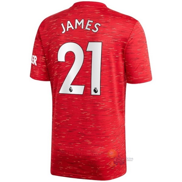 Calcio Maglie NO.21 James Home Maglia Manchester United 2020 2021 Rosso