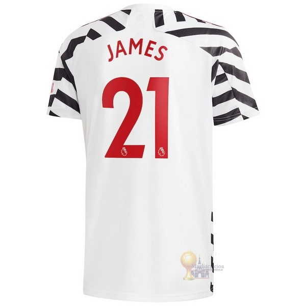Calcio Maglie NO.21 James Terza Maglia Manchester United 2020 2021 Bianco