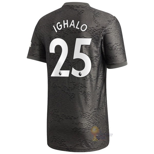 Calcio Maglie NO.25 Ighalo Away Maglia Manchester United 2020 2021 Nero