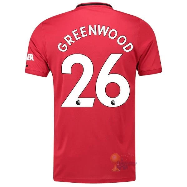 Calcio Maglie NO.26 Greenwood Home Maglia Manchester United 2019 2020 Rosso