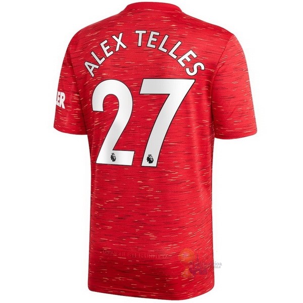 Calcio Maglie NO.27 Alex Telles Home Maglia Manchester United 2020 2021 Rosso