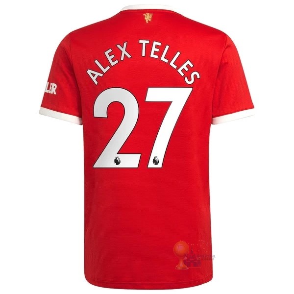 Calcio Maglie NO.27 Alex Telles Home Maglia Manchester United 2021 2022 Rosso