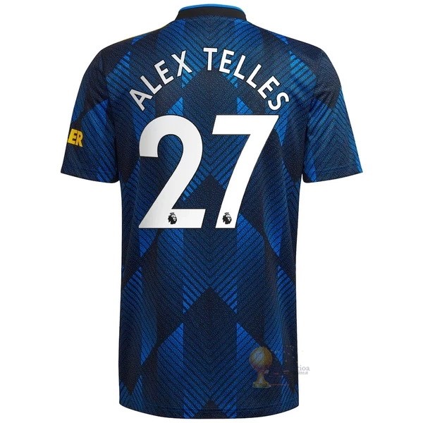 Calcio Maglie NO.27 Alex Telles Terza Maglia Manchester United 2021 2022 Blu