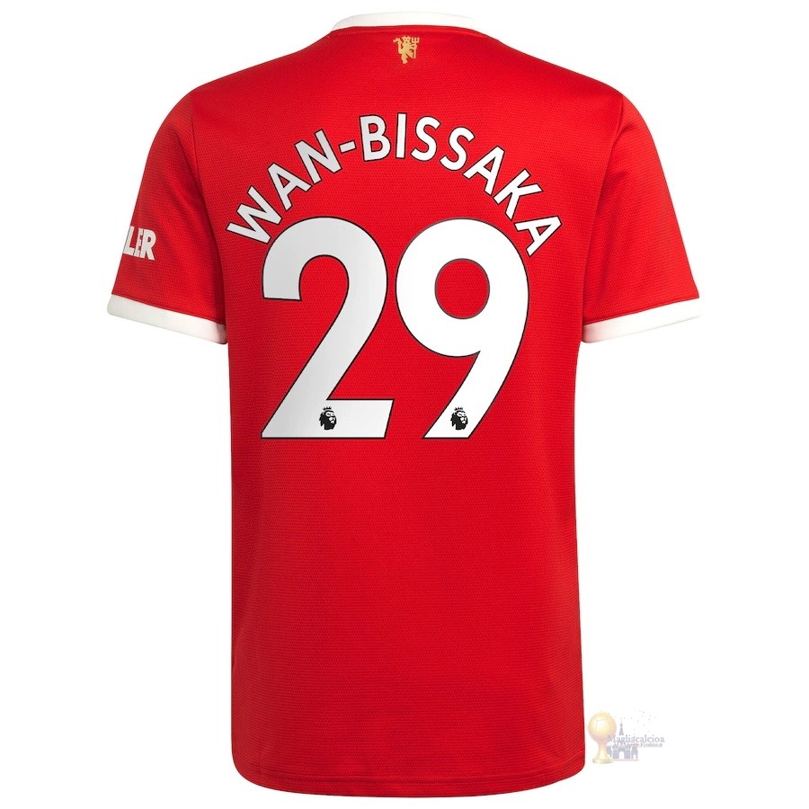 Calcio Maglie NO.29 Wan Bissaka Home Maglia Manchester United 2021 2022 Rosso