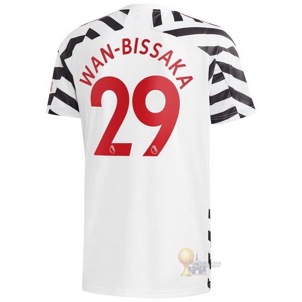 Calcio Maglie NO.29 Wan Bissaka Terza Maglia Manchester United 2020 2021 Bianco