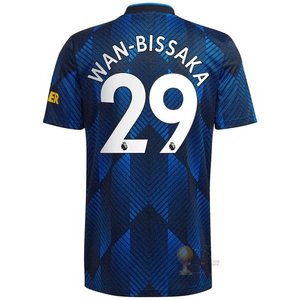 Calcio Maglie NO.29 Wan Bissaka Terza Maglia Manchester United 2021 2022 Blu