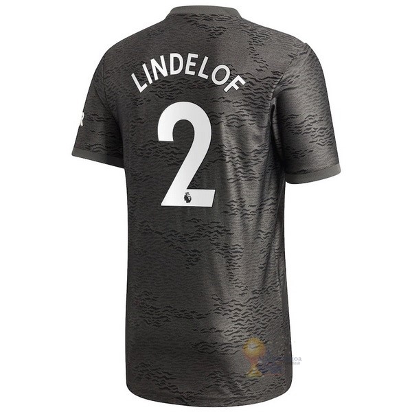 Calcio Maglie NO.2 Lindelof Away Maglia Manchester United 2020 2021 Nero