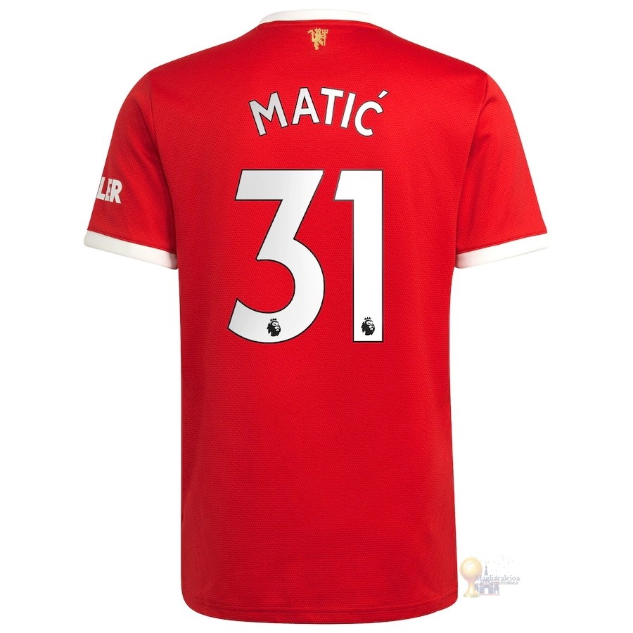 Calcio Maglie NO.31 Matic Home Maglia Manchester United 2021 2022 Rosso