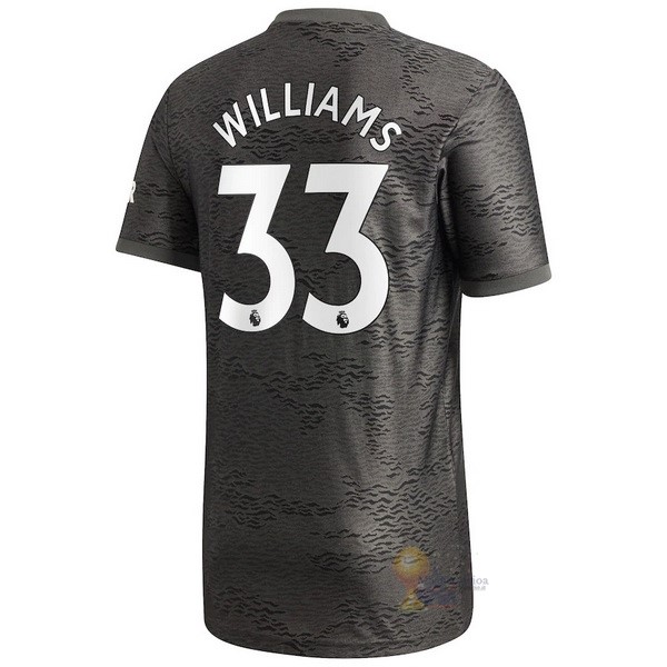 Calcio Maglie NO.33 Williams Away Maglia Manchester United 2020 2021 Nero