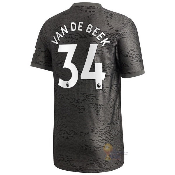 Calcio Maglie NO.34 Van De Beek Away Maglia Manchester United 2020 2021 Nero
