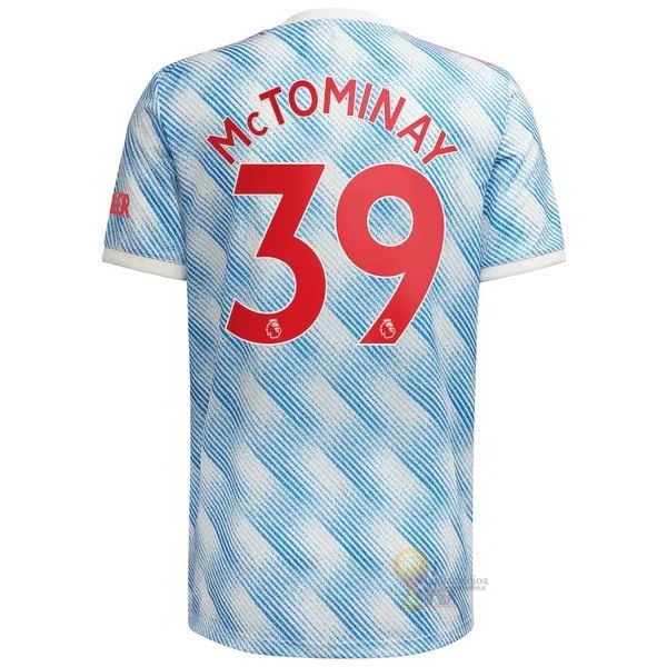 Calcio Maglie NO.39 McTominay Away Maglia Manchester United 2021 2022 Blu