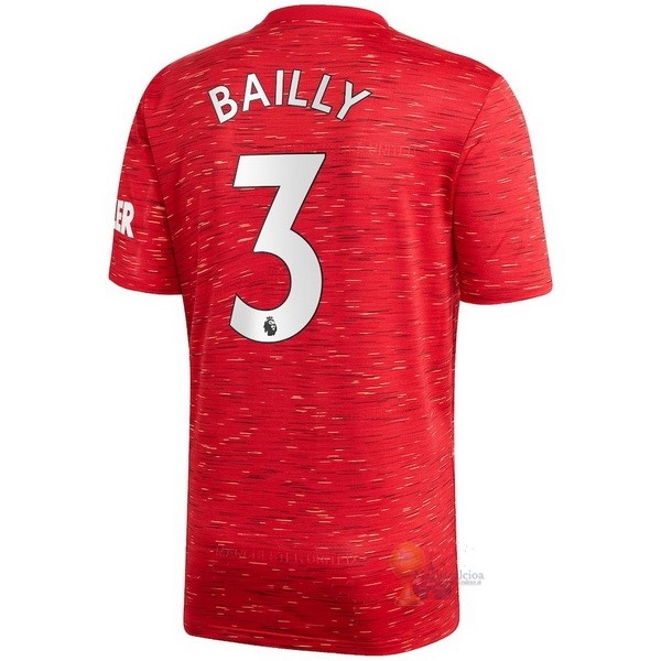 Calcio Maglie NO.3 Bailly Home Maglia Manchester United 2020 2021 Rosso