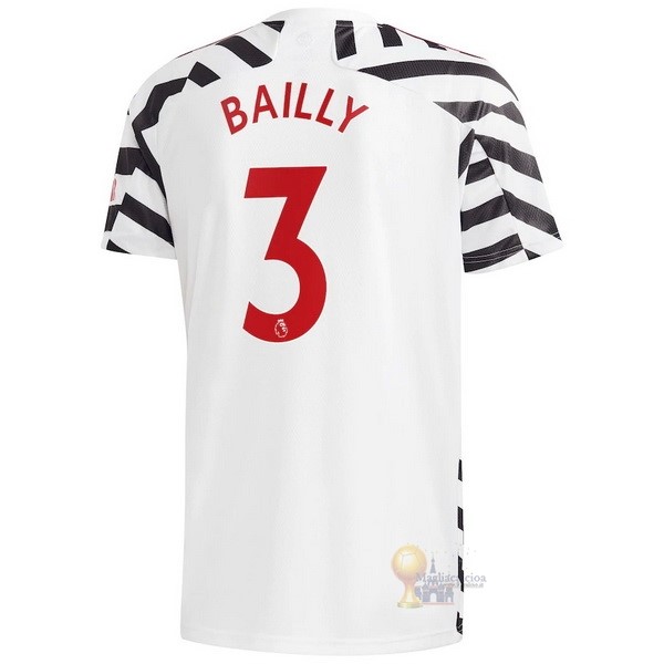 Calcio Maglie NO.3 Bailly Terza Maglia Manchester United 2020 2021 Bianco