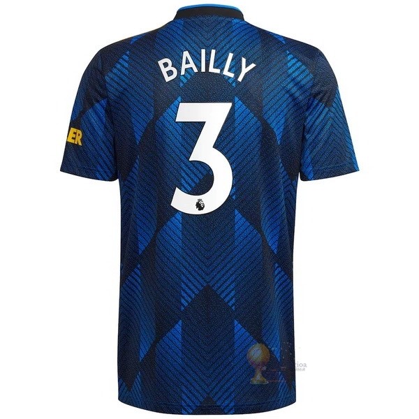 Calcio Maglie NO.3 Bailly Terza Maglia Manchester United 2021 2022 Blu