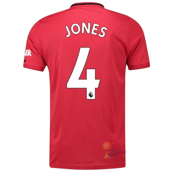Calcio Maglie NO.4 Jones Home Maglia Manchester United 2019 2020 Rosso
