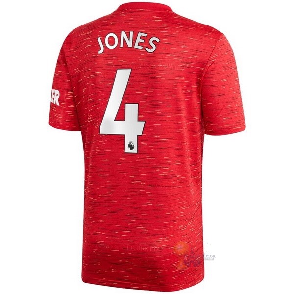 Calcio Maglie NO.4 Jones Home Maglia Manchester United 2020 2021 Rosso