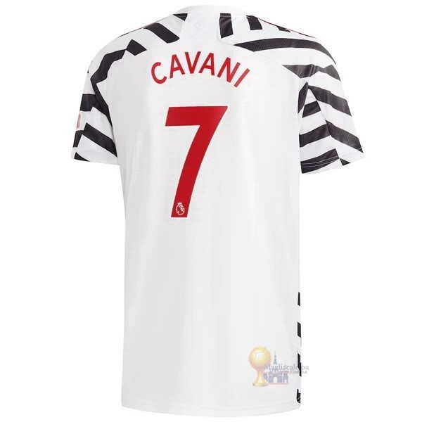 Calcio Maglie NO.7 Cavani Terza Maglia Manchester United 2020 2021 Bianco
