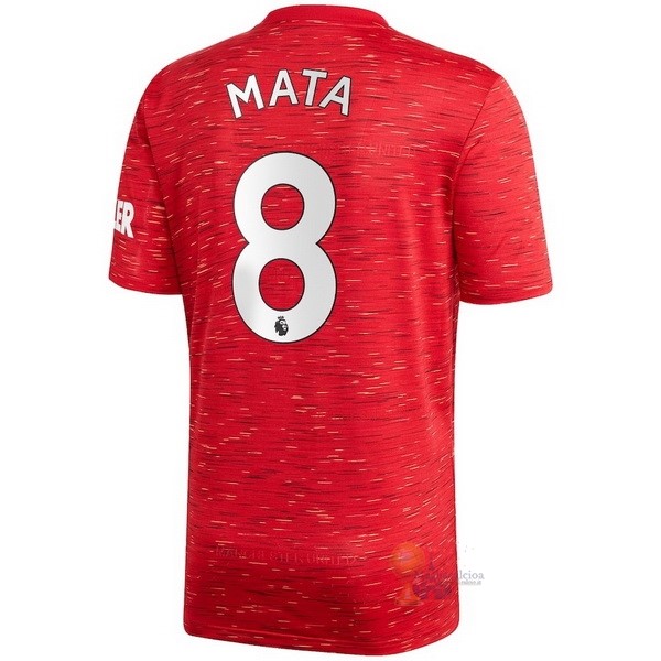 Calcio Maglie NO.8 Mata Home Maglia Manchester United 2020 2021 Rosso