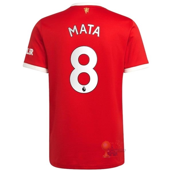 Calcio Maglie NO.8 Mata Home Maglia Manchester United 2021 2022 Rosso