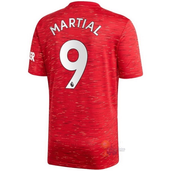 Calcio Maglie NO.9 Martial Home Maglia Manchester United 2020 2021 Rosso