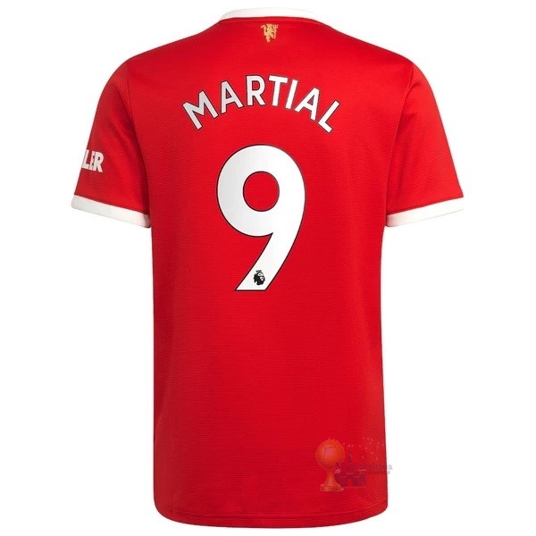 Calcio Maglie NO.9 Martial Home Maglia Manchester United 2021 2022 Rosso