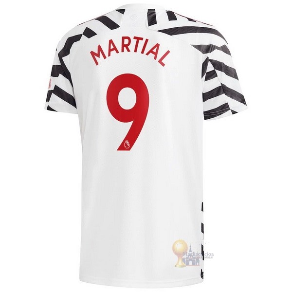 Calcio Maglie NO.9 Martial Terza Maglia Manchester United 2020 2021 Bianco