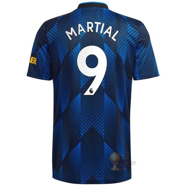 Calcio Maglie NO.9 Martial Terza Maglia Manchester United 2021 2022 Blu