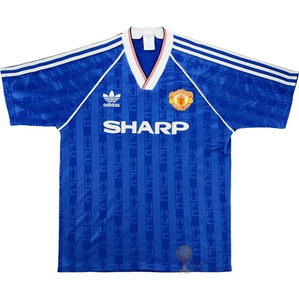 Calcio Maglie Terza Maglia Manchester United Stile rétro 1988 1990 Blu
