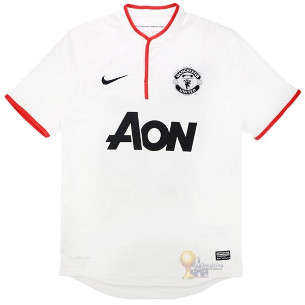 Calcio Maglie Terza Maglia Manchester United Stile rétro 2013 2014 Bianco