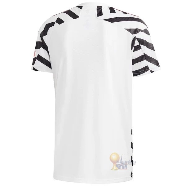 Calcio Maglie Terza Maglia Manchester United Stile rétro 2020 2021 Bianco