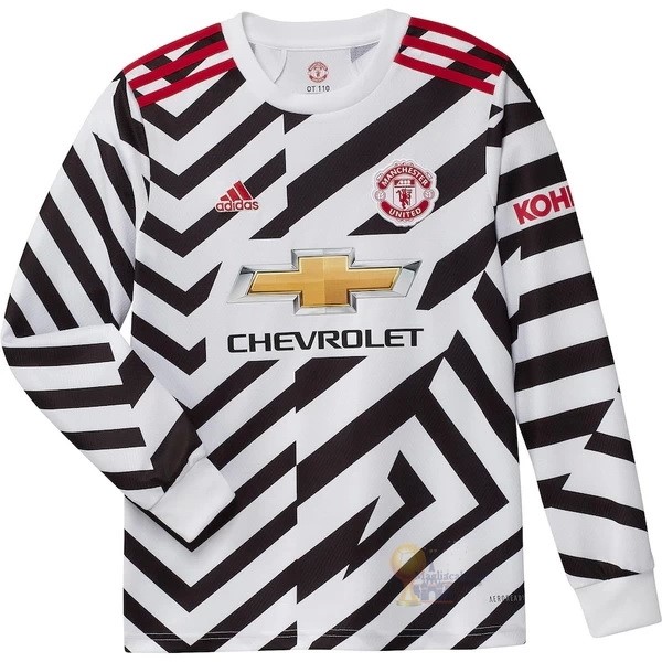 Calcio Maglie Terza Manica lunga Manchester United 2020 2021 Bianco