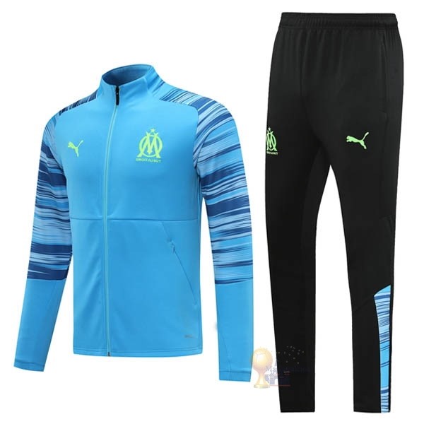 Calcio Maglie Giacca Marseille 2020 2021 Blu Nero