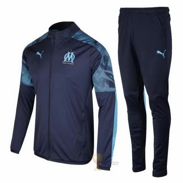Calcio Maglie Tuta Presentazione Marseille 2019 2020 Blu Navy